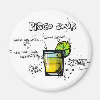Aimant Recette de cocktail Pisco Sour