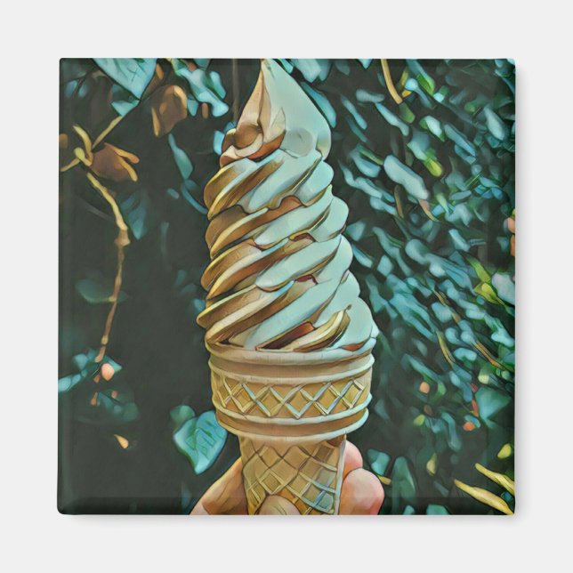 Aimant Recette de crème glacée (Devant)
