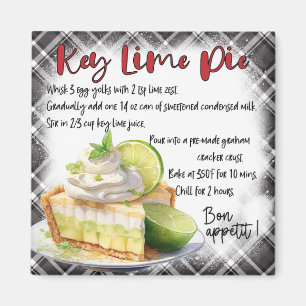 Aimant Recette de tarte au citron vert Key