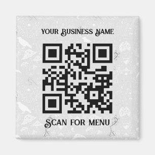 Aimant Rechercher le menu QRcode personnalisé LGrey Hallo