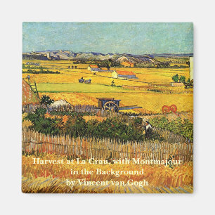 Aimant Récolte à La Crau, Montmajour par Vincent van Gogh