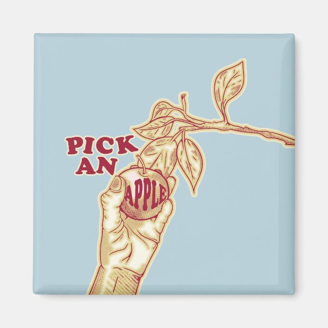 Aimant Récolte de pomme de verger (Devant)