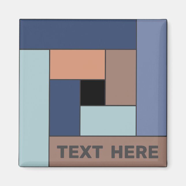 Aimant Rectangles géométriques (ver3) avec n'importe quel (Devant)