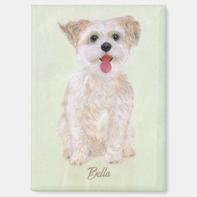 Aimant Rectangulaire Morkie (Recto)