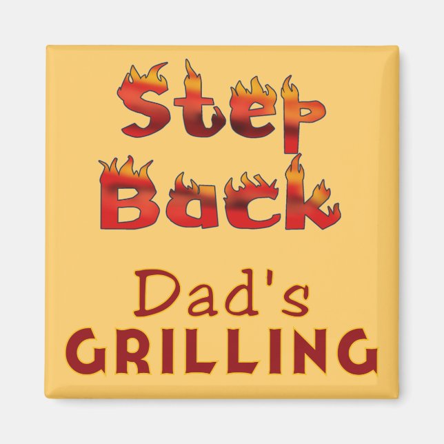 Aimant Recule T-shirts et cadeaux de papa Grilling (Devant)