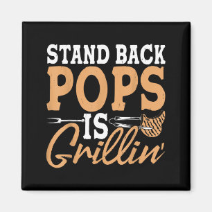 Aimant Reculez Papa Est En Train De Griller Bbq Papa Gril