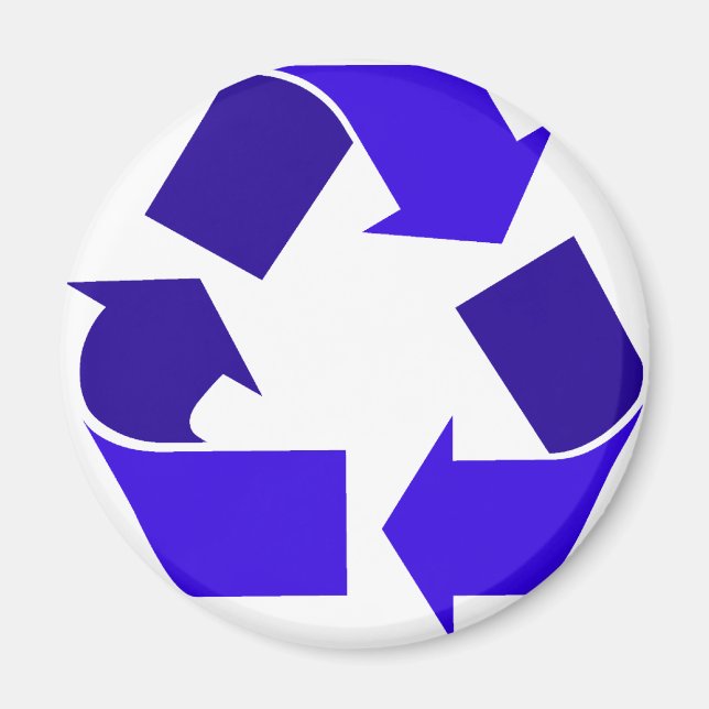 Aimant recyclage bleu (Devant)