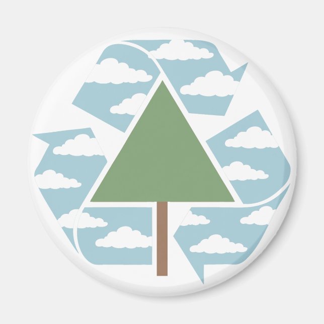 Aimant Recycle - Arborescence -1 (Devant)