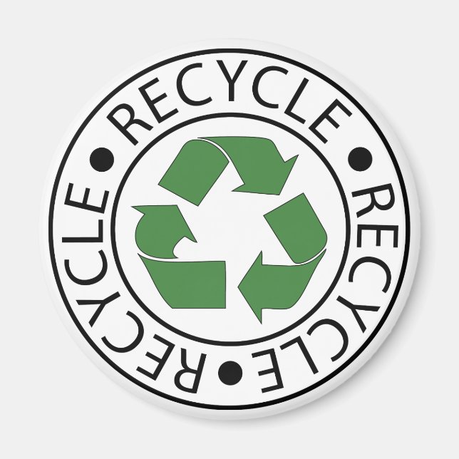 Aimant Recycle Green Center Logo (Devant)