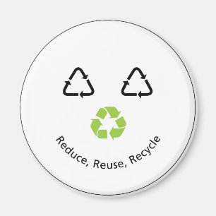 Aimant Recycler le visage amusant