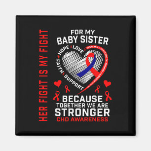 Aimant Red Chd Sensibilisation Bébé Soeur Maladie cardiaq
