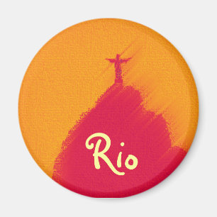 Aimant Red Corcovado Rio-Brasil