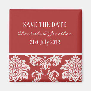 Aimant Red Damask Enregistrer l'aimant Date