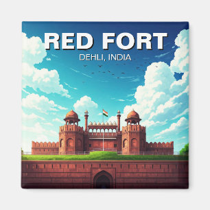Aimant Red Fort Dehli Inde Travel Souvenir
