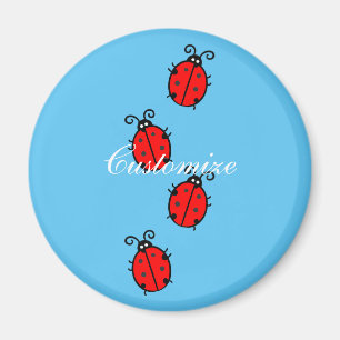 Aimant Red Ladybugs Crawling Thunder_Cove