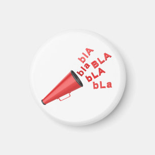 Aimant Red megaphone spreading bla bla words