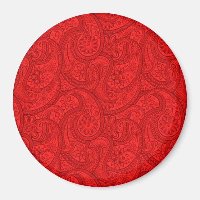 Aimant Red Paisley (Devant)