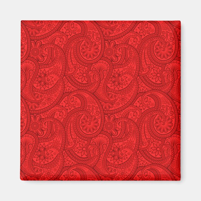 Aimant Red Paisley (Devant)