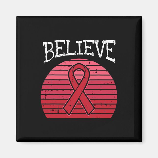 Aimant Red Ribbon HIV Aids Cerveau Aneurysm Stroke Lauréa (Devant)