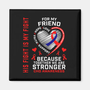 Aimant Red Son combat est mon ami de combat Chd Awareness