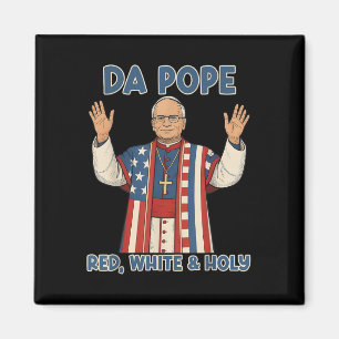 Aimant Red White Holy Da Pope De L'Amérique Chicago Pope 