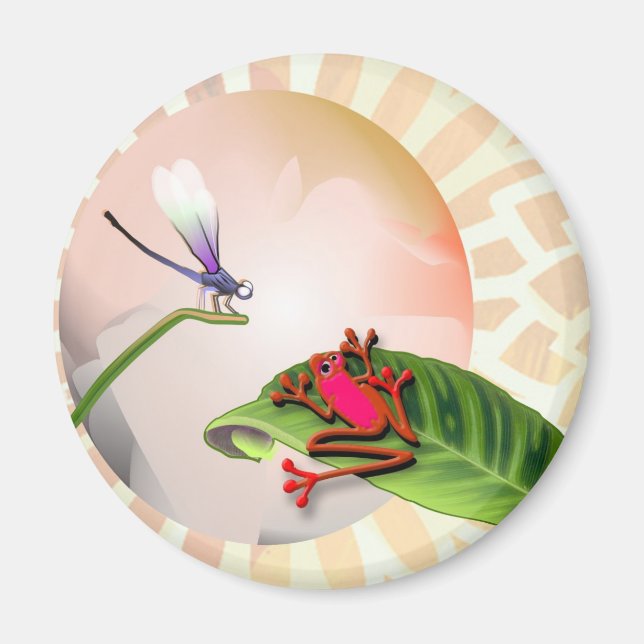 Aimant RedFrog observant la libellule (Devant)