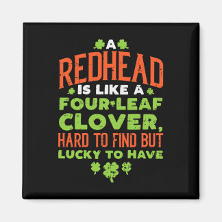 Aimant Redhead Lucky Clover Ginger Funny Ginger St Patric