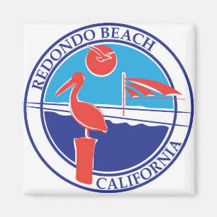 Aimant Redondo Beach Color Logo 01