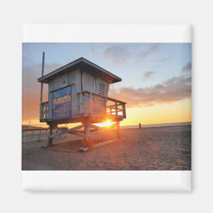 Aimant Rédondo Beach Sunset Lifeguard Chaire 01