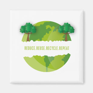 Aimant Réduire la réutilisation Recycler Répéter Écologiq