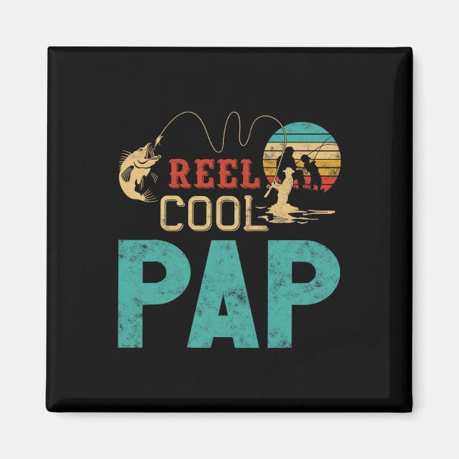 Aimant Reel Cool Pap Fishing Father’s Day Gift For Fisher (Devant)