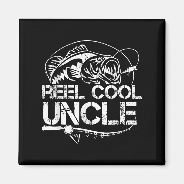 Aimant Reel Cool Uncle Fishing Daddy Fathers Day Dad For  (Devant)