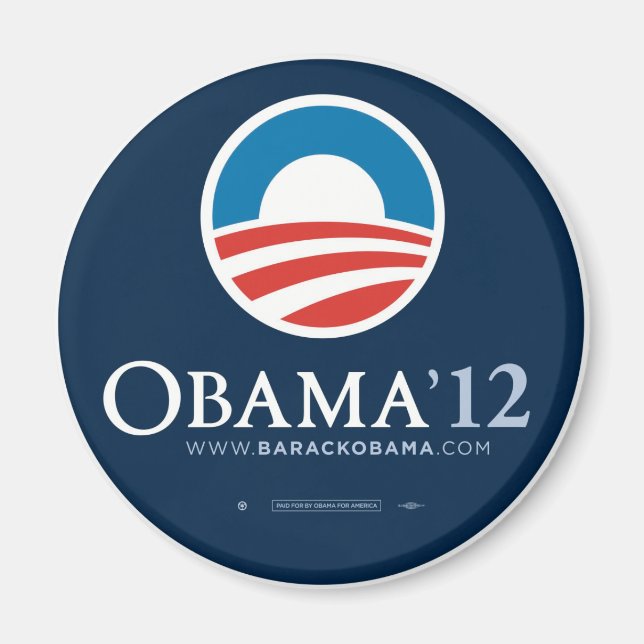 Aimant Réélire le président Barack Obama 2012 (Devant)