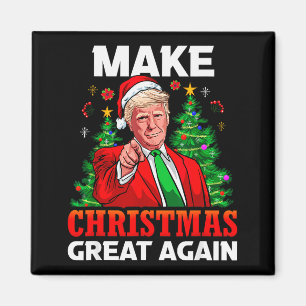 Aimant Refaire Noël Grande Encore Santa Président Trump _
