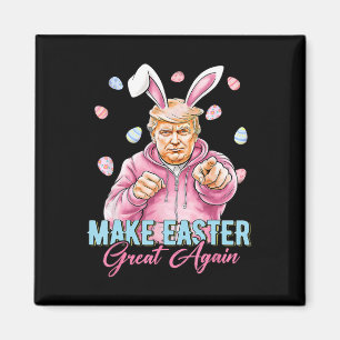 Aimant Refaire Pâques Grande Encore Drôle de Lapin Trump