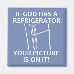 Aimant Réfrigérateur de Dieu chrétien Votre Photo
