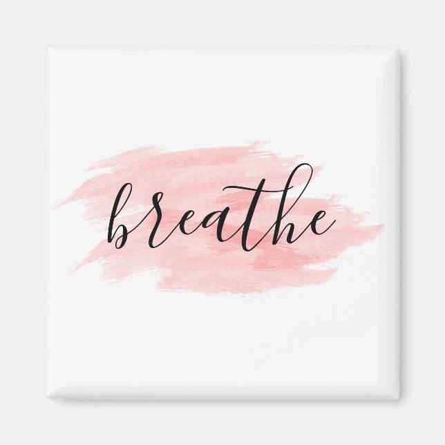 Aimant Réfrigérateur de méditation de Yoga Zen Breathe (Devant)