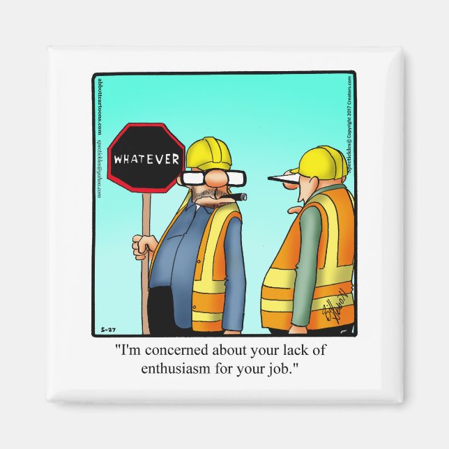 Aimant Réfrigérateur d'Humour de l'équipage routier (Devant)