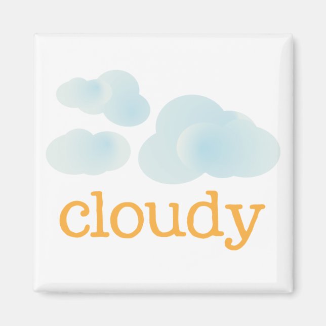 Aimant Réfrigérateur Météo - NUAGE (Devant)