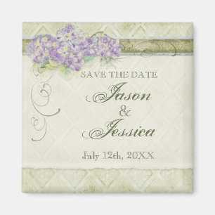 Aimant Regarder vintage Lilac Hydrangea - Mariage - Aiman