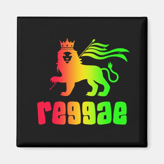 Aimant Reggae Rasta Lion  (Devant)