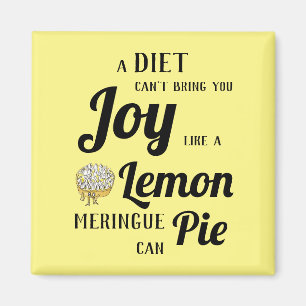 Aimant Régime drôle ou slogan typographique tarte au citr