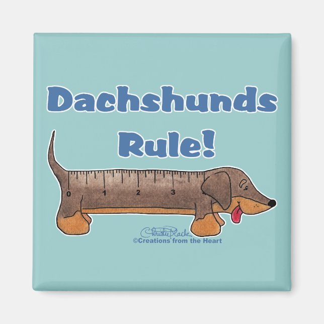 Aimant Règle Dachshunds (Devant)