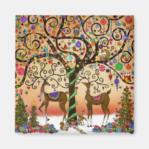 Aimant Reindeer Festive Cute Ornements Arbre de Noël