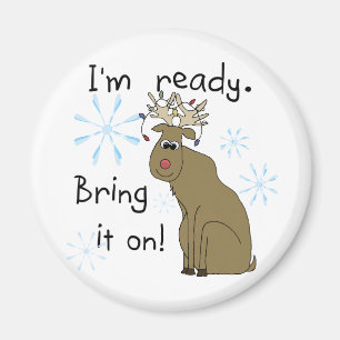 Aimant Reindeer prêt pour les T-shirts et cadeaux de Noël