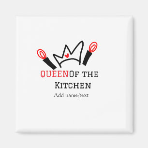 Aimant Reine de la cuisine chef cuisine ajouter nom couro