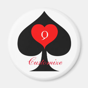 Aimant Reine noire des pique Coeur rouge Thunder_Cove