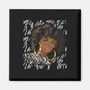 Aimant Reine Noire Magie Cheveux Afro Amour Afro-Américai
