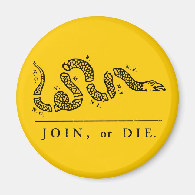 Aimant Rejoindre ou mourir - Libertarien (Devant)
