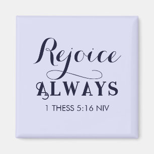 Aimant Réjouissez-vous dans le Seigneur Bible Verse Chris
